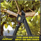 Jardineer 16.5" Garden Loppers for Tree Trimming with Gear Assist, Lightweight Hand Loppers with Steel Blade and Anti-Slip Handles, Cuts up to 1.25" Branches, Yard Shears for Seniors, Women, Men