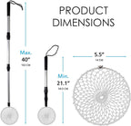 QMARK Sand Sifter Set with Travel Bag, Telescopic Beach Shell Scoop, 15-30 Inch Adjustable Shovels, 2 Pack