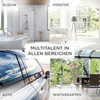 Extendable Shower Squeegee for Glass Doors, Shower Cubicle Squeegee Shower Wiper Window Cleaner Squeegee Shower Silicone, Squeegee Shower with 23.5-97 cm Telescopic Rod