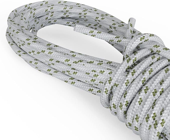 Patio Umbrella Cord Line Rope Heavy Duty Replacement String Green Dot (20 FT)