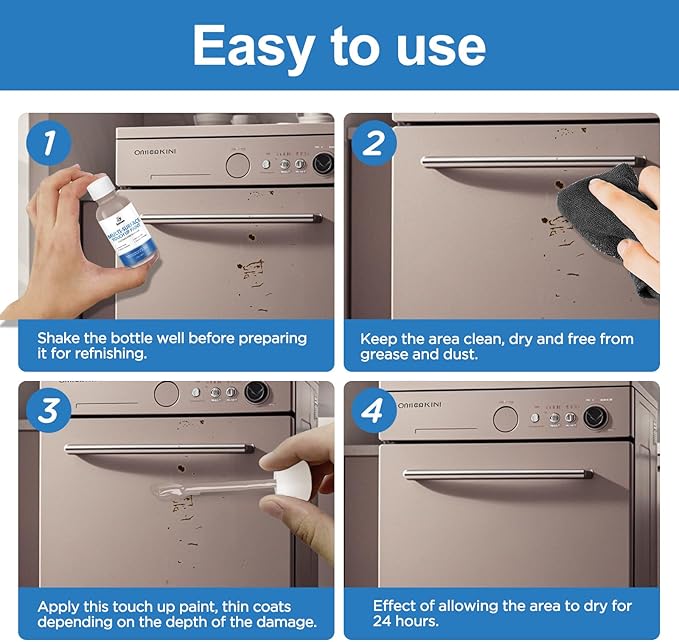 Brown Paint Touch Up Paint Pen High-Gloss Brown Surface Touch Up Paint Pen Scratch Repair for Wood Furniture Wall Appliances Refrigerator Metal Surfaces Dishwasher Dryer Microwave Washers