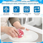 8 Pack Cute Kitchen Sponges Dish Set Compressed Non-Scratch Reusable Kitchen Cleaning Household Sponges for Dishes, Pans, Kitchen, Fruit, Plate, Bathroom(Mushroom)