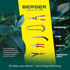 BERGER Lopping Shear Bypass Classic, Length: 600 mm Made of high-Grade Steel, Pruning Shear with Stop Damper no. 4200