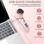 Electric Callus Remover for Feet (with Dander Vacuum Cleaner), Rechargeable Foot Callus Remover Pedicure Tools Foot File, Professional Foot Care Kit Deadskin Remover with 9Heads&2Speed,LCD Display