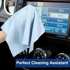 Frienda 12 Pack Large Microfiber Glass Cleaning Cloths 12 x 12 Inch Oversized Eyeglass Sunglasses Cleaning Cloths for Electronics Glasses Screens and Lenses(Blue)