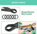 Voilamart 12 Pcs Gardening Bonsai Tool Sets Carbon Steel Garden Plant Trimming Kit Scissor Cutter Shear Heavy Duty Nylon Case Outdoor Entrenching Tools