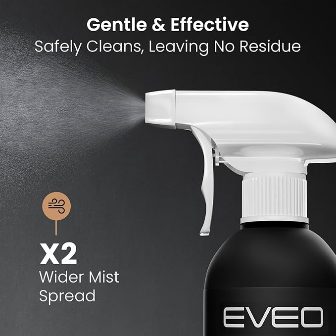EVEO® Screen Cleaner Spray Kit (Streak-Free) TV Screen Cleaner for Smart TV, LCD, LED, OLED | Computer Screen Cleaner Spray and Wipe Microfiber Cloth - TV, Monitor, Laptop, iPad, Car - 6.7oz 4 Pack