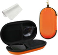Double Eyeglasses Case, Hard Shell Dual Sunglasses Organizer with Zipper Clip Travel Glasses Storage for Women Men