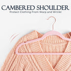 HOUSE DAY Pink Velvet Hangers 120 Pack, Premium Non-Slip Felt Clothes, Sturdy Heavy Duty Coat, Durable Hangers for Suits, Space Saving with No Hanger Mark, 360° Swivel Rotating Rose Gold Hook