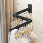 Wall Mounted Clothes Drying Rack, Collapsible Laundry Drying Rack, Retractable Foldable Drying Rack Clothing for Hanging Clothes