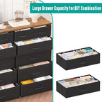 Dresser for Bedroom with 12 Drawers, Tall Fabric Drawer Dresser, Compact Chest of Drawers for Closet, Nursery, Bedside, Living Room, Laundry, Entryway, Hallway
