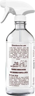 Glass Cleaner 16 oz - All Purpose Cleaning Spray for Glass Doors & Windows, Mirrors & Chrome Surfaces - Glasses Spray Helps Remove Smudges, Fingerprints, Rain Spots & Oil - Glass Cleaners