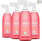 Method All-Purpose Cleaner Spray, Pink Grapefruit, Plant-Based and Biodegradable Formula Perfect for Most Counters, Tiles and More, 28 Fl Oz, (Pack of 4)