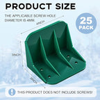 Taiyin 25 Pack Large Snow Guards for Metal Roofs 4 x 3 x 3 Inch Jumbo Ice Guard Snow Stops for Prevent Sliding, Without Screws or Adhesive (Green)