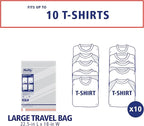 Hefty Shrink-Pak Large Travel Bags - Airtight Storage Bags for Maximum Space Saving, Travel Essentials, Ideal for Packing, Durable, Reliable Compression with Sealed Protection