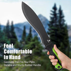 REAT Gardenging Machete, 17" Heavy Duty Machete with Sheath, Ergonomic No-Slip Handle, Machetes for Cutting Trees,Yard Work,Bushcraft