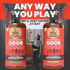 Uncle Todd’s Odor Stomp Sports Equipment Odor Eliminator Spray - Extra Strength Enzyme-Powered Deodorizer for Football, Hockey, Gym Bags, and Athletic Gear - Citrus Sport Scent - 16oz