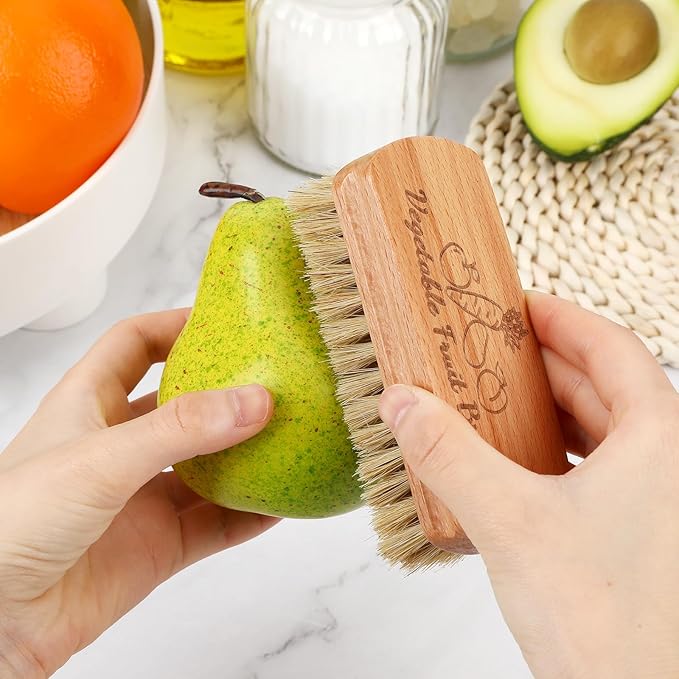 Vegetable Brush,Veggie Wash Brushes Potato Brush Cleaning Brush for Potato Carrot Cucumber and Fruits Vegetable Brush Scrubber for Food