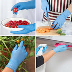 Nitrile Disposable Gloves, Latex-Free & Powder-Free, Ideal for Cleaning, Food Prep and Household Use