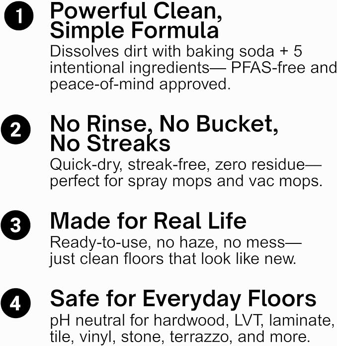 Quick Shine Hard Surface Pet Floor Cleaner 27 oz | Ready to Use, Removes Dirt, Streak Free, No Rinse | Hardwood, Laminate, Luxury Vinyl Plank LVT, & Tile | Safer for Kids, Pets & Our Environment
