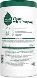 Seventh Generation Multi Purpose Wipes All Purpose Cleaning Garden Mint scent with 100% Essential Oils and Botanical Ingredients,70 Count (Pack of 6)