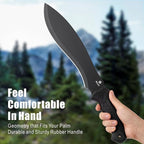 REAT Gardenging Machete, 17" Heavy Duty Machete with Sheath, Ergonomic No-Slip Handle, Machetes for Cutting Trees,Yard Work,Bushcraft