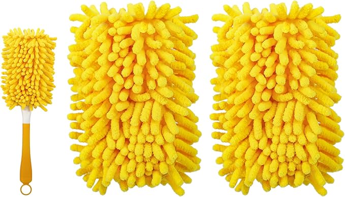 Reusable Duster Refill Compatible with Swiffer Hand Duster - 360 Heavy Duty Dusters Refills - Microfiber Ceiling Fan Duster for Swiffer Dusters Extended Handle, 2 Pack(Handle is Not Included)