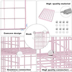 C&AHOME Wire Cube Storage, 8 - Cube Organizer Metal C Grids, Modular Shelves Units, Closet Organizer, Ideal for Home, Office, Living Room, 24.8" L x 12.4" W x 48.4" H, Pink UWCS3008P