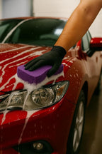Multi-Purpose Sponges for Cleaning - Purple 4 Pack, Large Sponges for Car Washing, Tile & Grout, All Purpose Cleaning