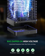 Buzbug LED Bug Zapper Indoor Outdoor, LED Bulbs Up to 50,000 Hours, 6.5ft Power Cord, High-Voltage, Sustainable Less Power, Mosquito Zapper, Fly Trap Mosquito Trap, Fly Killer Fly Zapper -MO005B