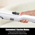 Handheld Vacuum Cordless, Lightweight 1.4lb with Powerful Suction, Charging Dock, Single Touch Empty and Detachable Dust Cup (Creamy White)