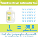 150X Concentrate Carpet Cleaner Solution for Portable Carpet Deep Cleaner and Upright Carpet Cleaner Machine, 33.8 Fl.oz Makes 39.6 Gal Formula, Carpet Stain Remover Lemon Scent
