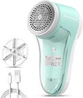 BEAUTURAL Fabric Shaver, Rechargeable Lint Remover for Clothes, Electric Lint Shaver with 6-Leaf Blades, Sweater Shavers to Fuzz, Lint Balls, Pillings, Bobbles for Clothes and Furniture