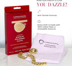 CONNOISSEURS Premium Edition Extra Large Polishing Cloth for Gold Jewelry - Ultrasoft Fabric with Anti-Tarnish Formula - 14x14 Inches