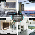 Large Shower Squeegee for Glass Doors, Richmirth 11 Inch Squiggy for Shower Glass Bathroom Squeegee Mop Wiper Cleaner Tool for Tile Wall, Car Glass, Window - Green