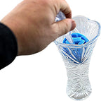 Soft Touch Kitchen Glassware Multi-Purpose Sponge Puff Dish Brush 11.5" with Clear and Comfortable Ergonomic Handle (1)