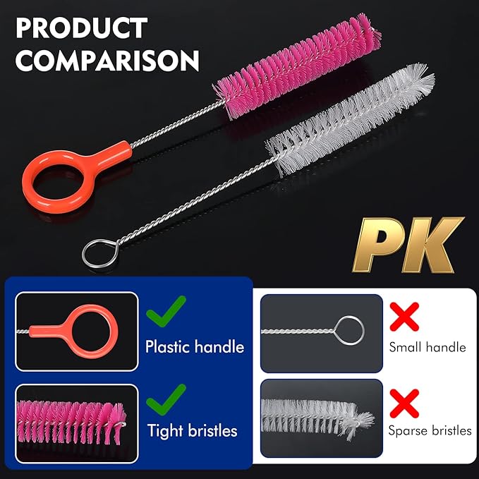 Cpap Mask Brush, Flexible Long Brushes for Cleaning Tubes,Dual Flex End CPAP Cleaner Brush -Stronger Stainless Tube Brush,Cpap Cleaning Supplies Cleaner Brush Kit