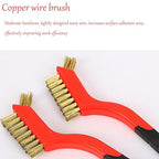 3Pcs Small Brass Wire Cleaning Brushes Set for Rust Removal in Holes