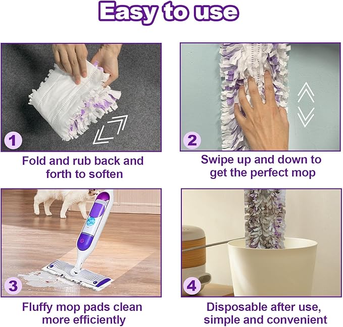 22 Count Disposable Power Mop Refills Compatible with Swiffer PowerMop Multi-Surface Floor Mop and Swiffer Power Mop Wood Mop, Power Mop Pads for Floor Surface Cleaning