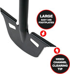 Roamwild Multi-Digger Garden Edger – Reinforced Fibreglass Light Weight Gardening Edging Tool with Edge Clearing Extra Wide Footplates & Unique Dual AIR Light Grip Technology & Root Saw Stump Cutter.