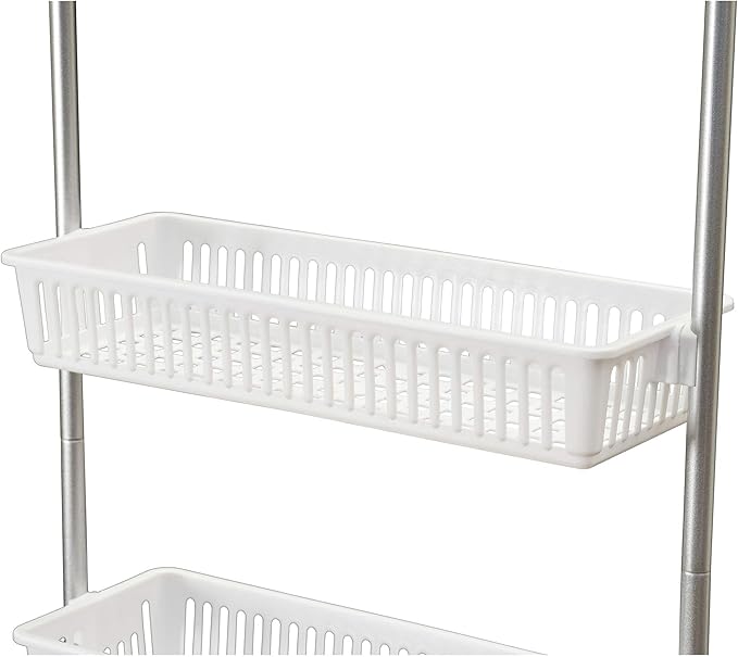 Household Essentials White 6-Tier Basket Over-The-Door Organizer