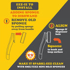 Smilyeez No Plastic Mini Moji Scrubbing Sponge Refills for Scotch Brite Dishwand (10 Pack)