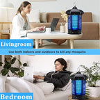 Bug Zapper Outdoor, Mosquitos Zapper, Flying Insects for Indoors 4200V Electric Mosquito Traps 15w Insect Control, Fly Zapper, Insect Trap for Yard, Electric Mosquito Killer for Home