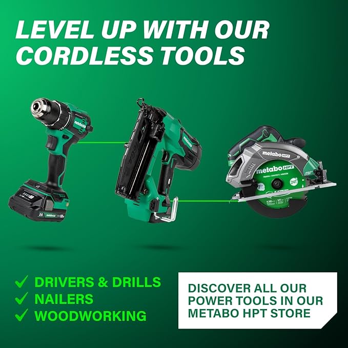 Metabo HPT 18V MultiVolt™ Cordless Driver Drill, Impact Driver, Reciprocating Saw, and Torchlight 4-Pc Combo Kit | Includes 2-18V 2.0Ah Batteries | Lifetime Tool Warranty | KC18DEX4