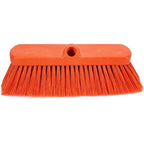 SPARTA 41278EC24 Flo-Thru Plastic Wall Scrub Brush, Equipment Brush With Soft Nylex Bristles For Industrial Kitchens, Hospitals, Commercial Cleaning, 4 Inches, Orange