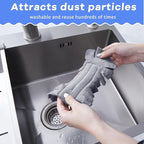 Zubebe 20 Pcs Duster Refill Reusable Fleece Duster Refills Feather Flat Dusters Multi Surface Washable Cleaning Pads Tools for Home, Blinds, Car, Pet, Furniture, Fans (Stylish Color)