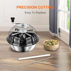 iPower 19inch Trimmer Leaf Bowl Blades Twisted Spin Cut, Sharp Stainless Steel, Include 2 Serrated 2 Straight