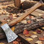 Splitting Axe Camping Chopping Hatchet Viking Tomahawk Battle Hunting Outdoor Solid Wood Handle 9912