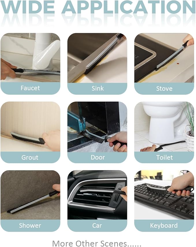 SXhyf Cleaning Brush - Hard Bristle Crevice Cleaning Brush, Multifunctional Gap Scrub Brush, Kitchen Essentials, Bathroom Cleaner Tools for Household Use, Home, Window, Toilet, Stove