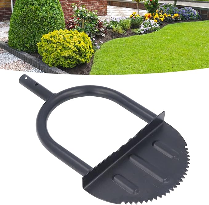 Saw Tooth Edger Half Moon Lawn Edger Sidewalk Grass Long Handled Step Edger for Garden Sidewalk Flower Beds